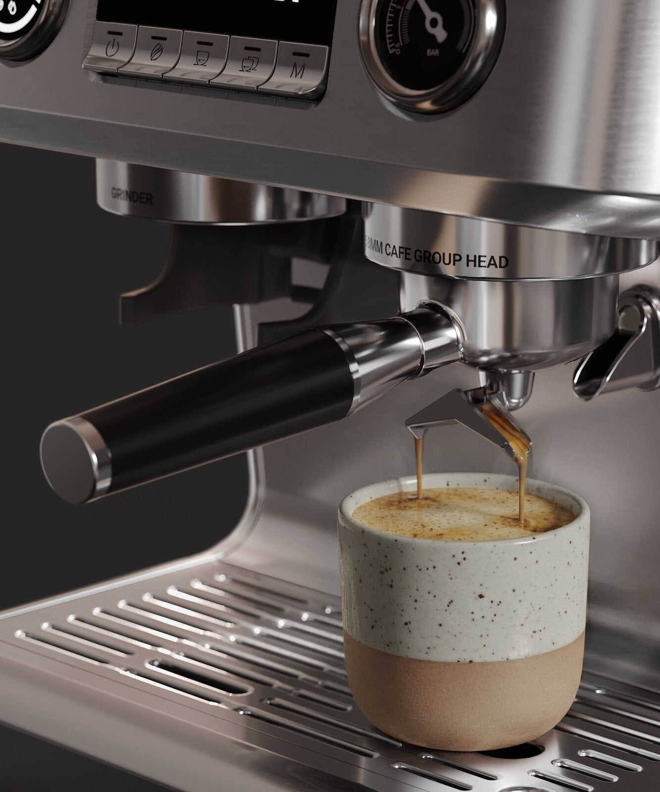 Aspire Advanced espressomaskine - sølvfarvet